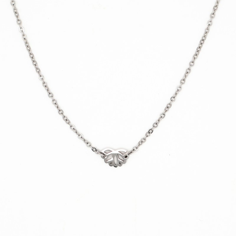 Lotus Flower Necklace Silver