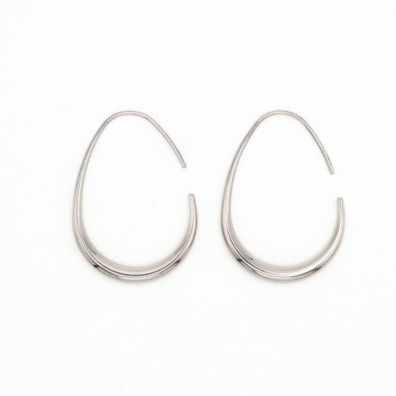 Olivia Hoop Earrings Silver
