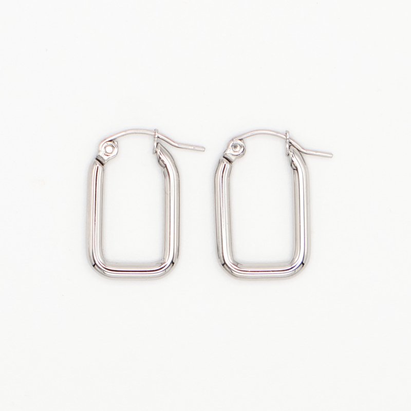 Riley Hoop Earrings Silver